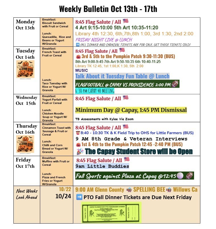 Weekly Bulletin Oct 13th