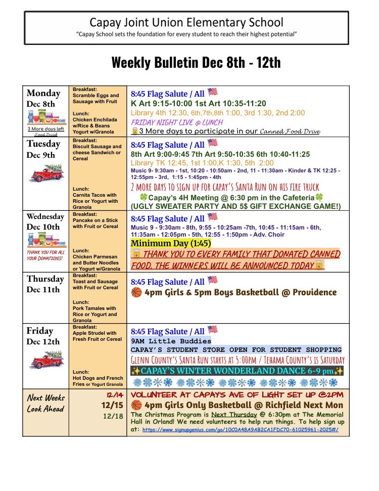 Weekly Bulletin