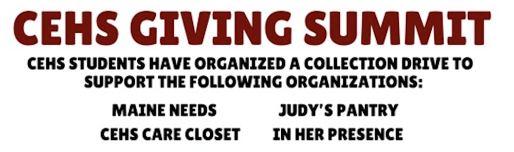 CEHS Giving Summit Food and Clothing Collection