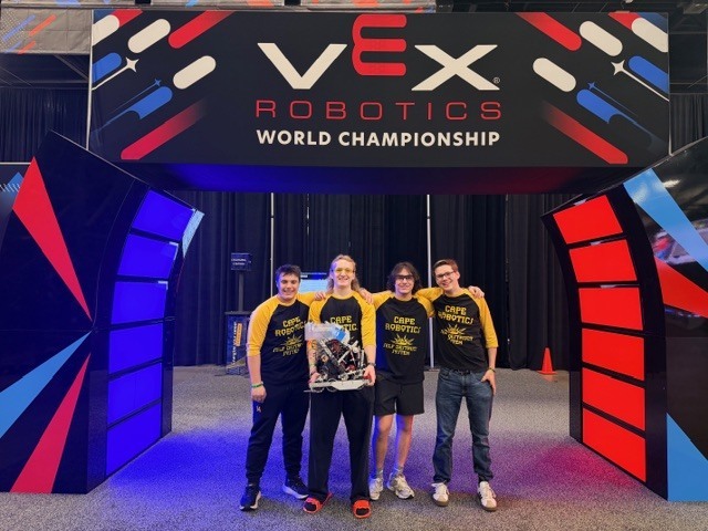 Cape Elizabeth Robotics (Team 56S) qualified to compete at the VEX Worlds Competition in St. Louis. April 2026