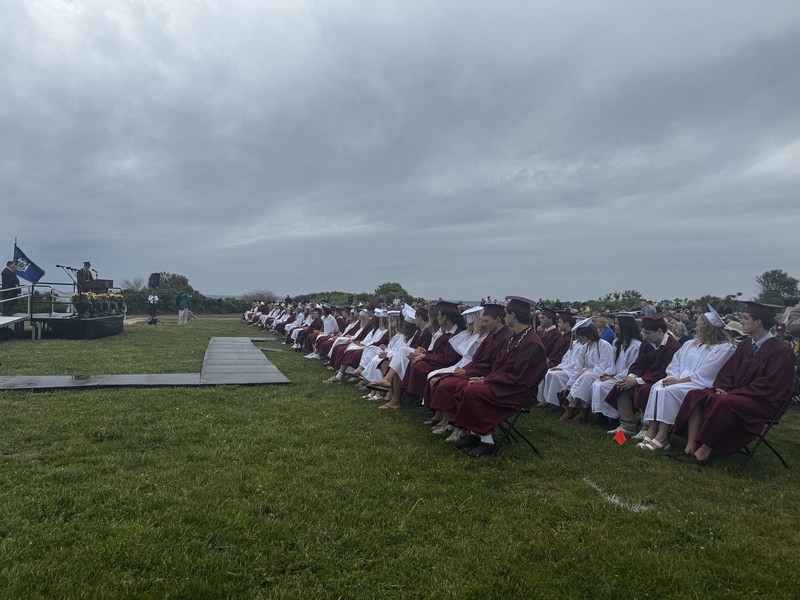 2026 graduates in chairs at Ft. Williams