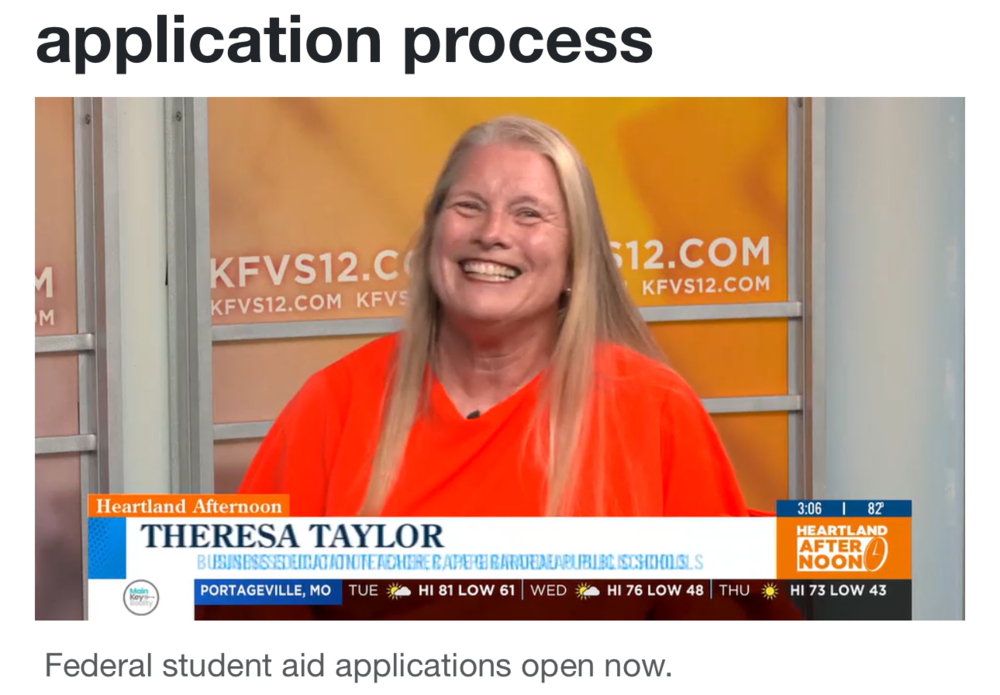 Theresa Taylor is interviewed on KFVS