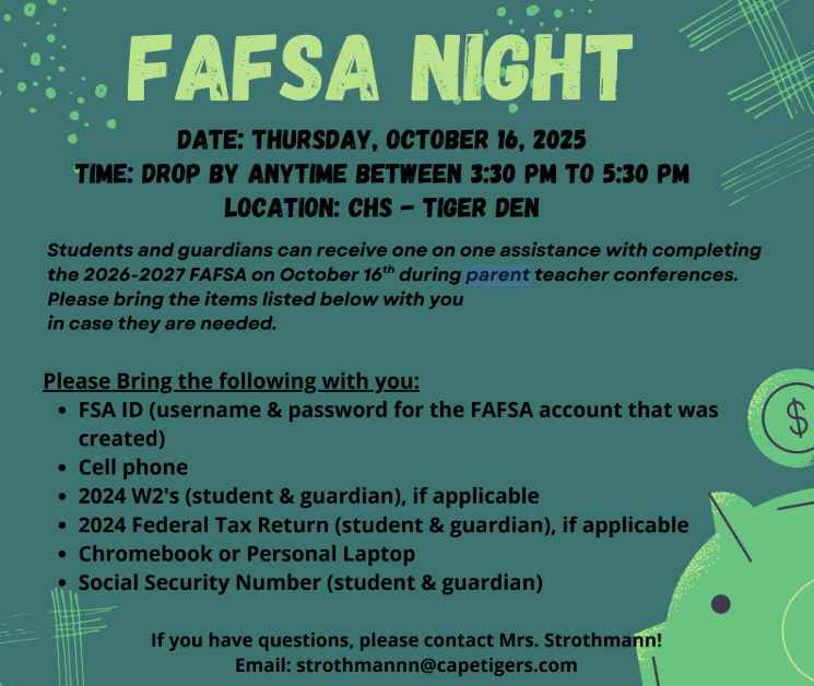 FAFSA night announcement