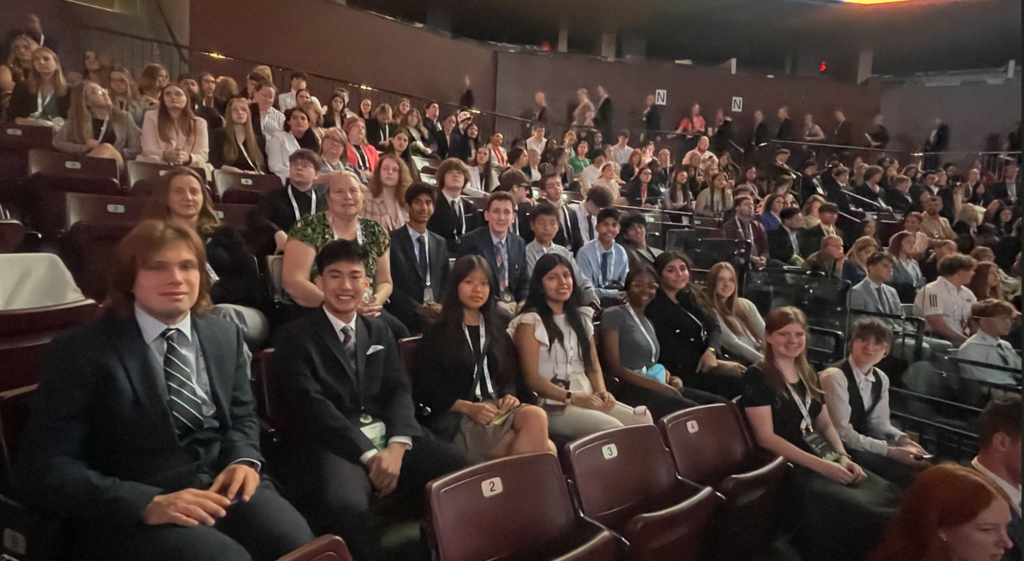 Waiting for awards ceremony to start