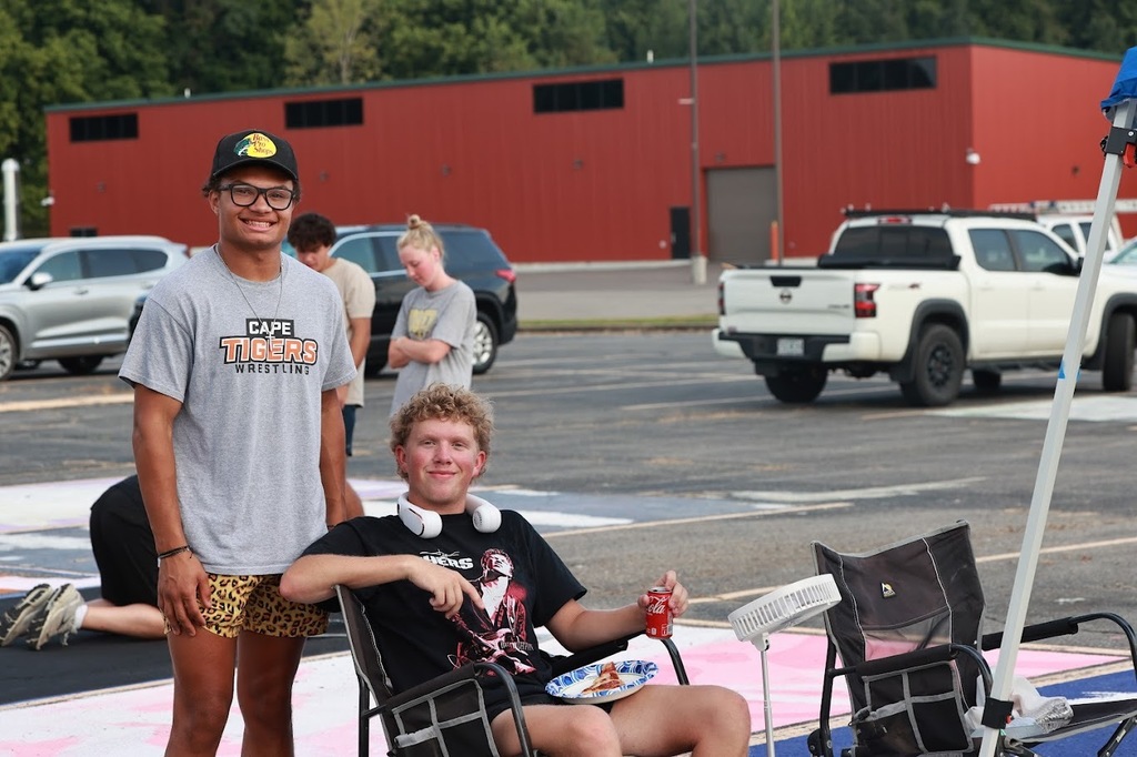 students take a break