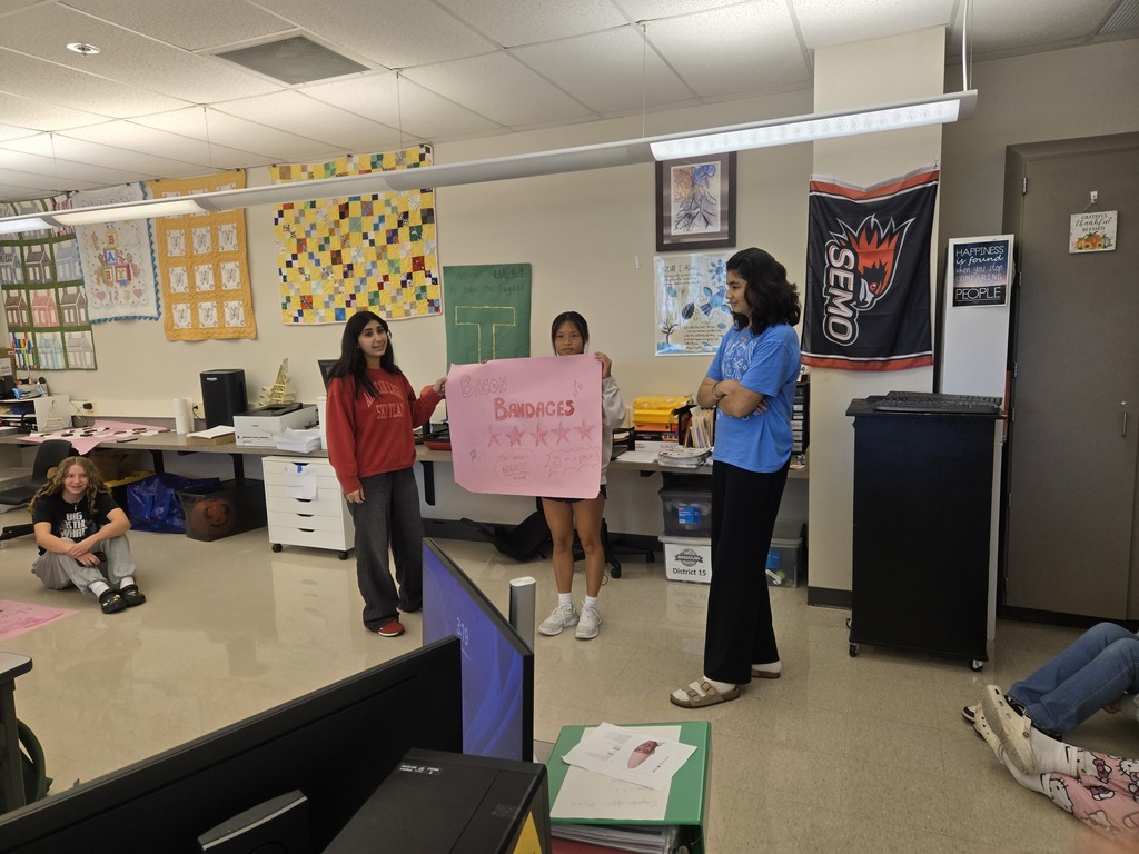 Members presented their ad for bacon bandages