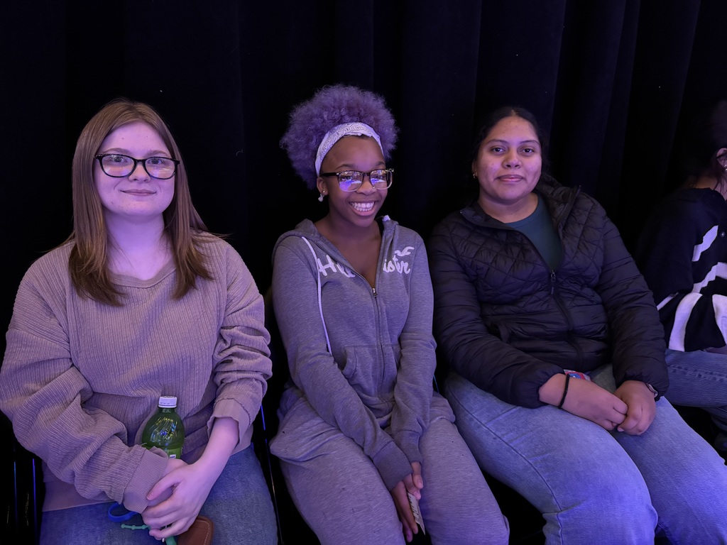 Students waiting for the show to start