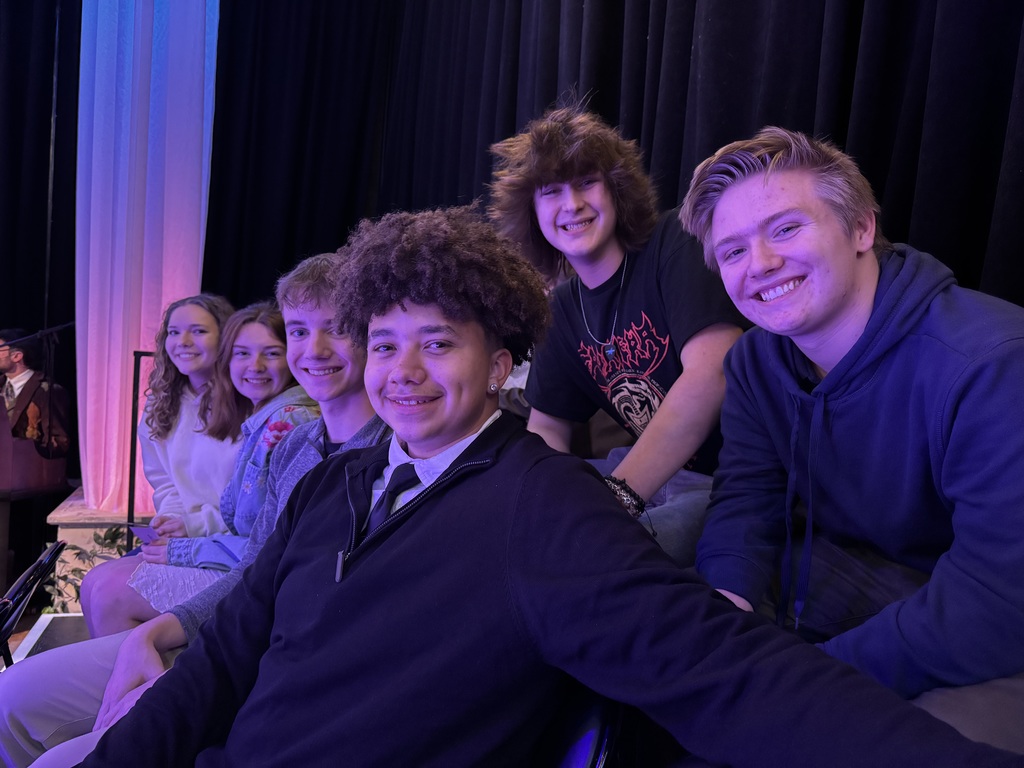 Students waiting for the show to start