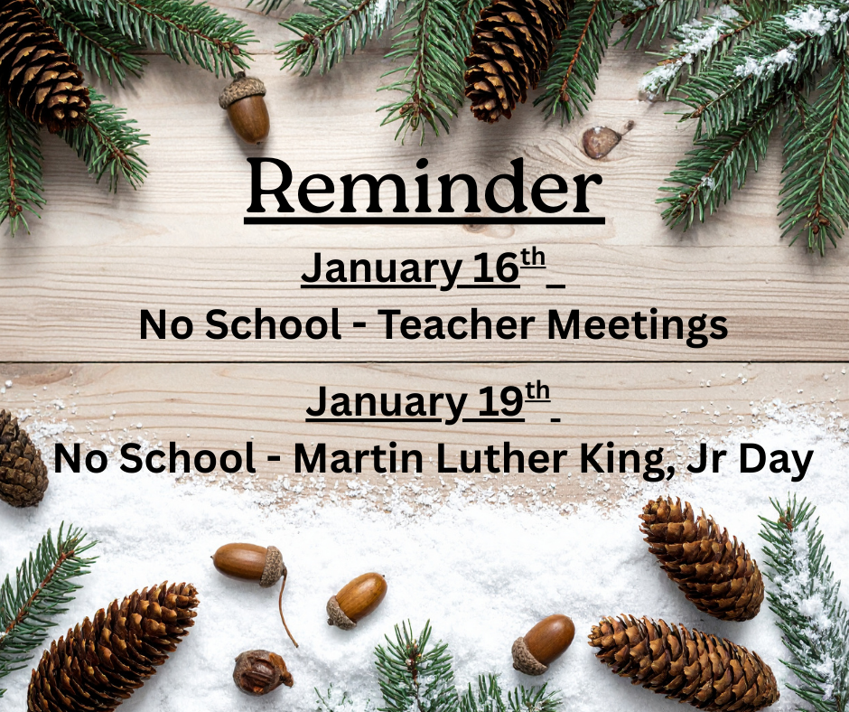 No School Reminder 
