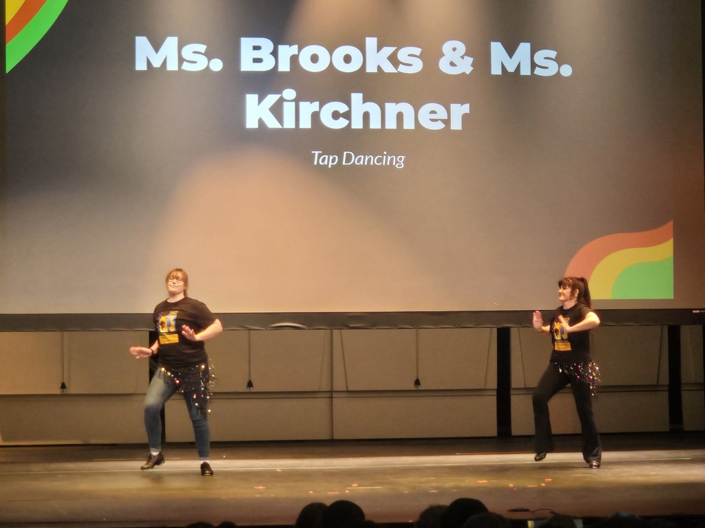 Tap dancing to music of the period