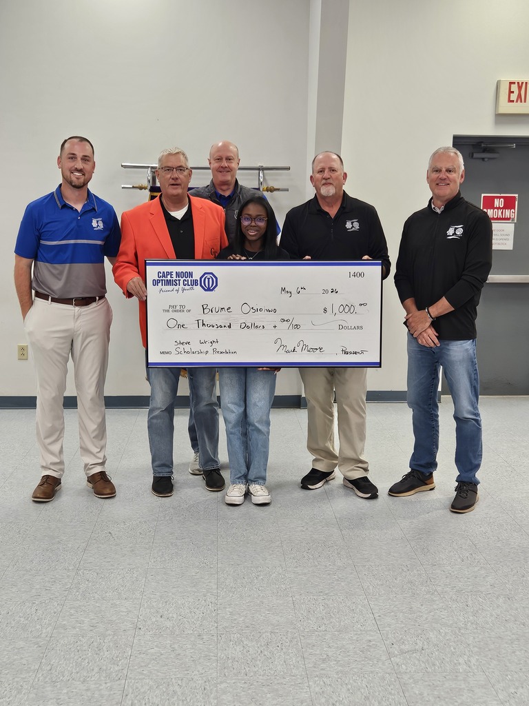Cape Noon Optimist Scholarship winner