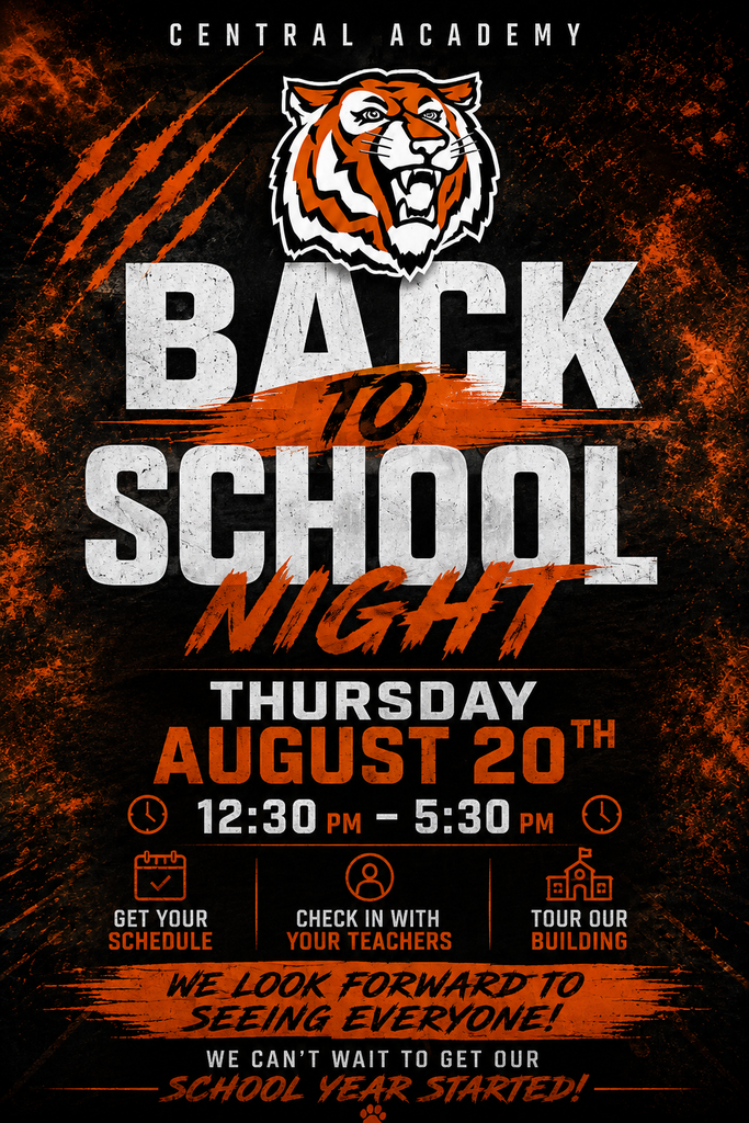 Back to School Night is August 20th from 12:30 to 5:30 PM. 