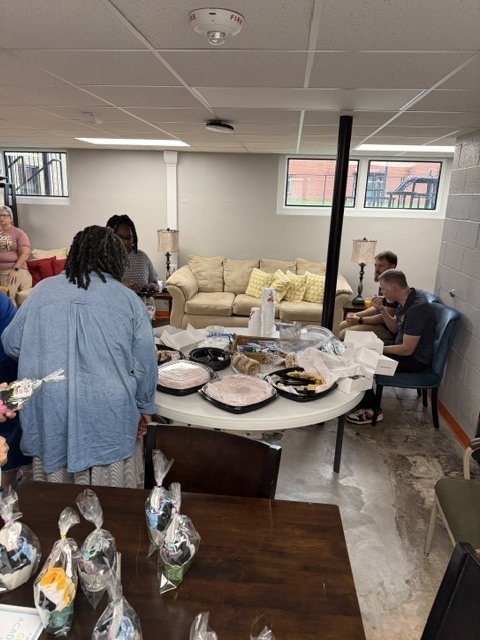 CA Staff is getting breakfast served from our partners at Cape La Croix
