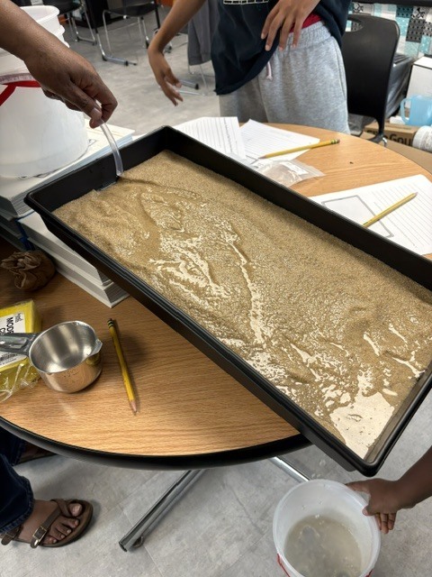 CA - 7th Grade Science Project water into sand pictures # 2