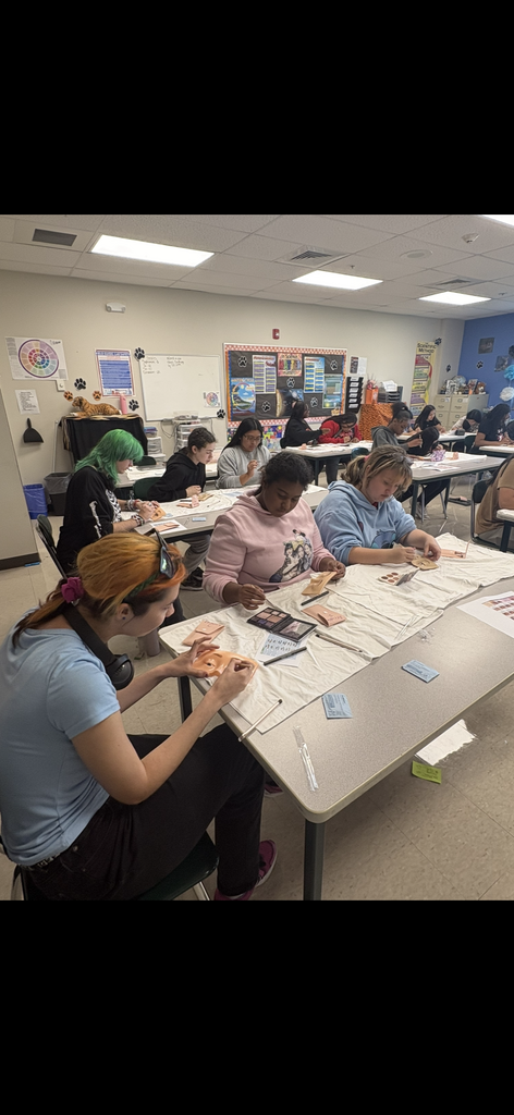 Blush and Brush had lots of students show up Tuesday
