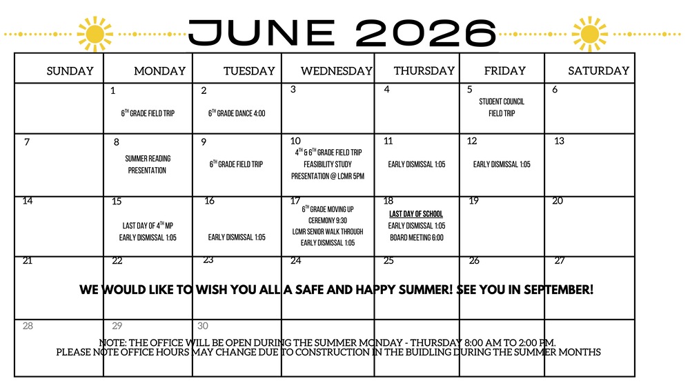 June 2026 CALENDAR