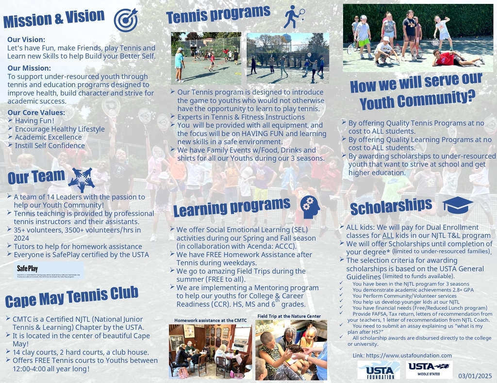 Cape May Tennis Club Foundation 2025