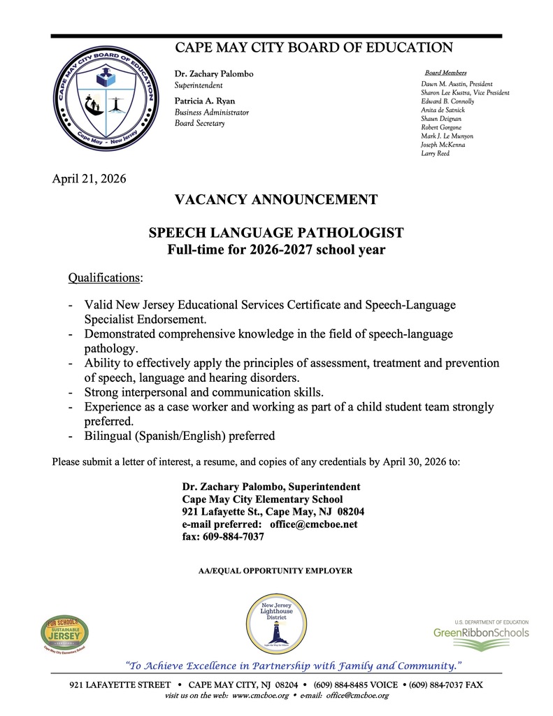 Speech Language Pathologist JOB POSTING
