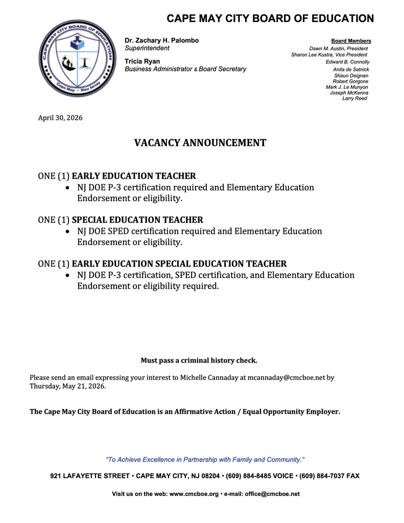 Vacancies 4.30.26
