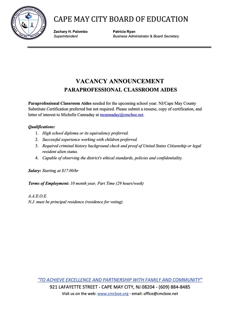 May 2026 Para Job Posting