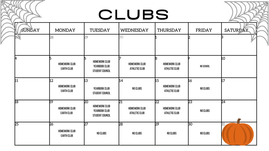 Oct 2026 Clubs