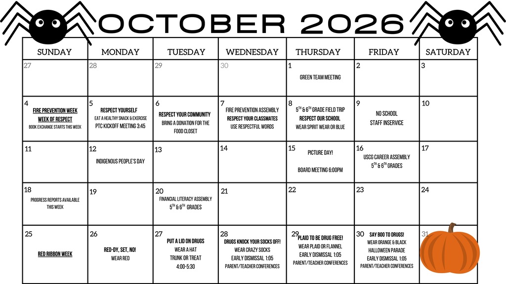 Oct 2026 Calendar