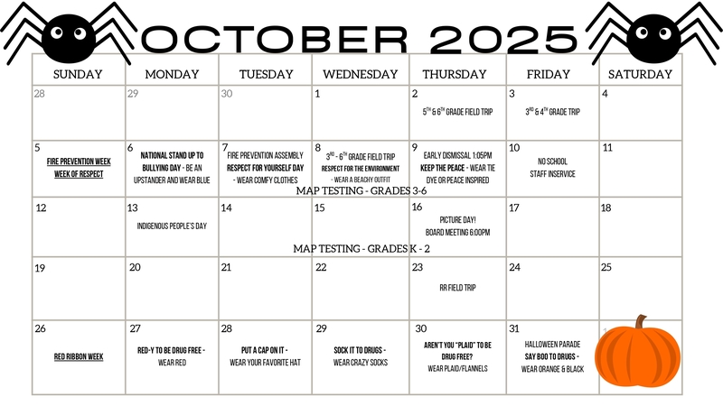 Oct. 2025 Calendar