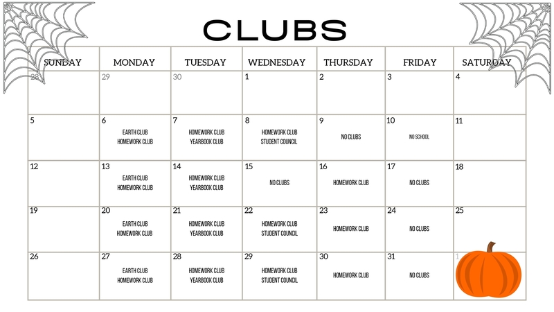 Oct. 2025 Clubs