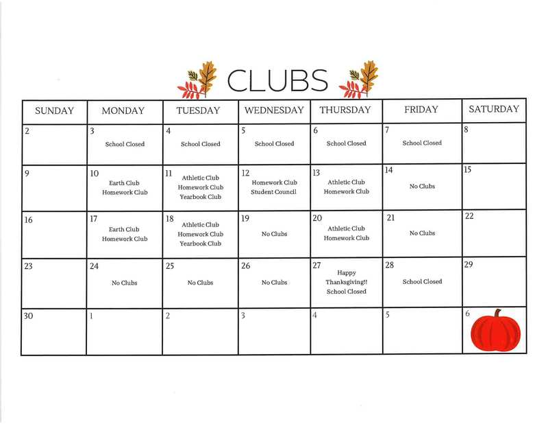 Nov 2025 Clubs