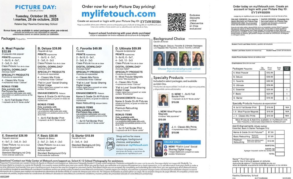picture retake flyer