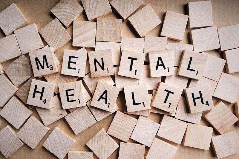 Mental Health spelled out with letter blocks
