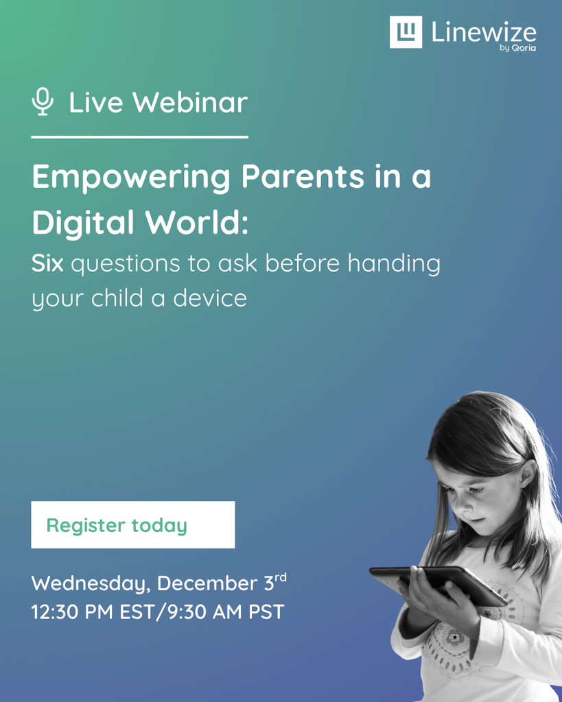 Flyer of the Webinar:  Empowering Parents in a Digital World