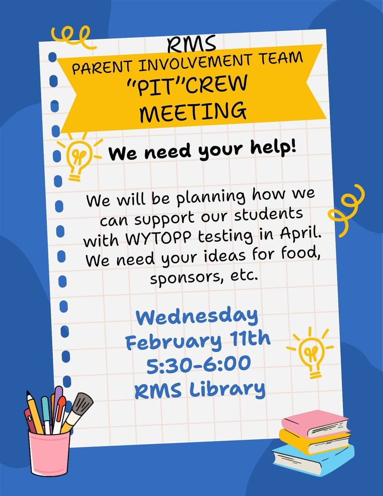 Parent Involvement Team would love to hear your ideas!
