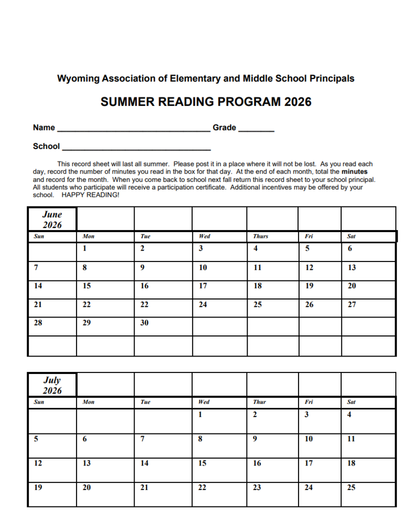 summer reading program pg. 3