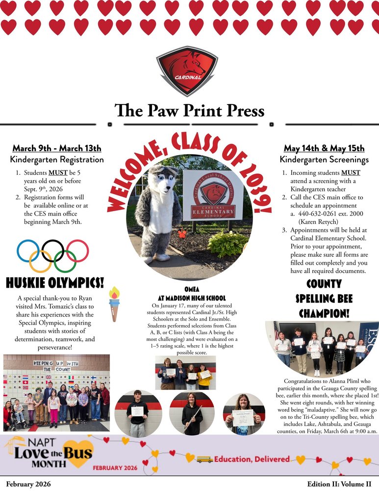 February Paw Print Press