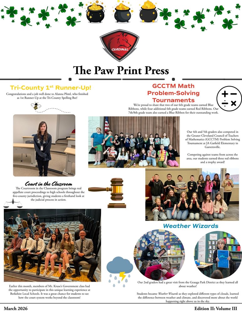 March 2026 Paw Print Press