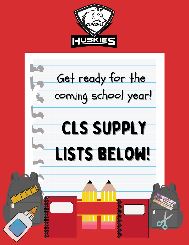 2025-2026 School Supply Lists and their links.
