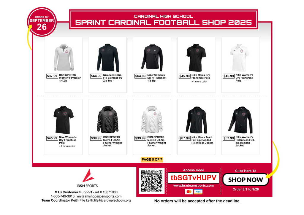 BSN Football Team Shop 2025