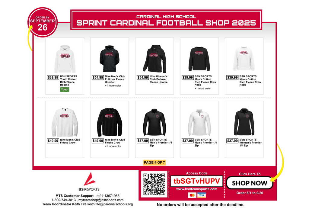 BSN Football Team Shop 2025