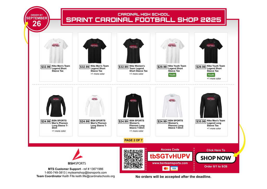 BSN Football Team Shop 2025