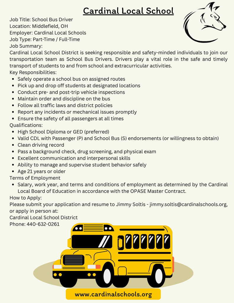 School Bus Driver Needed - Application Process and Requirements