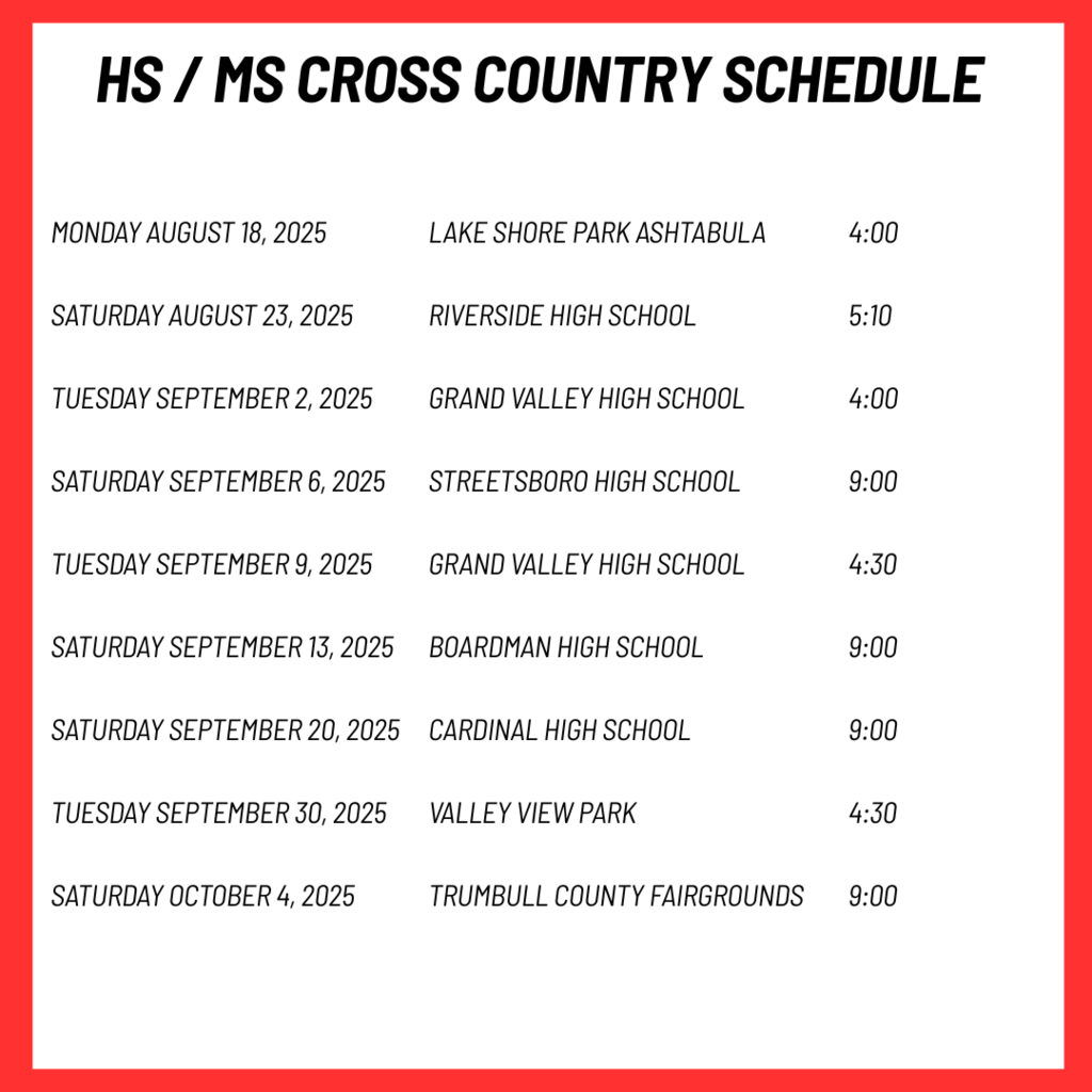 Fall Athletic Schedules - Please make note that our athletic website is down and should be revamped and live in 3-4 weeks.