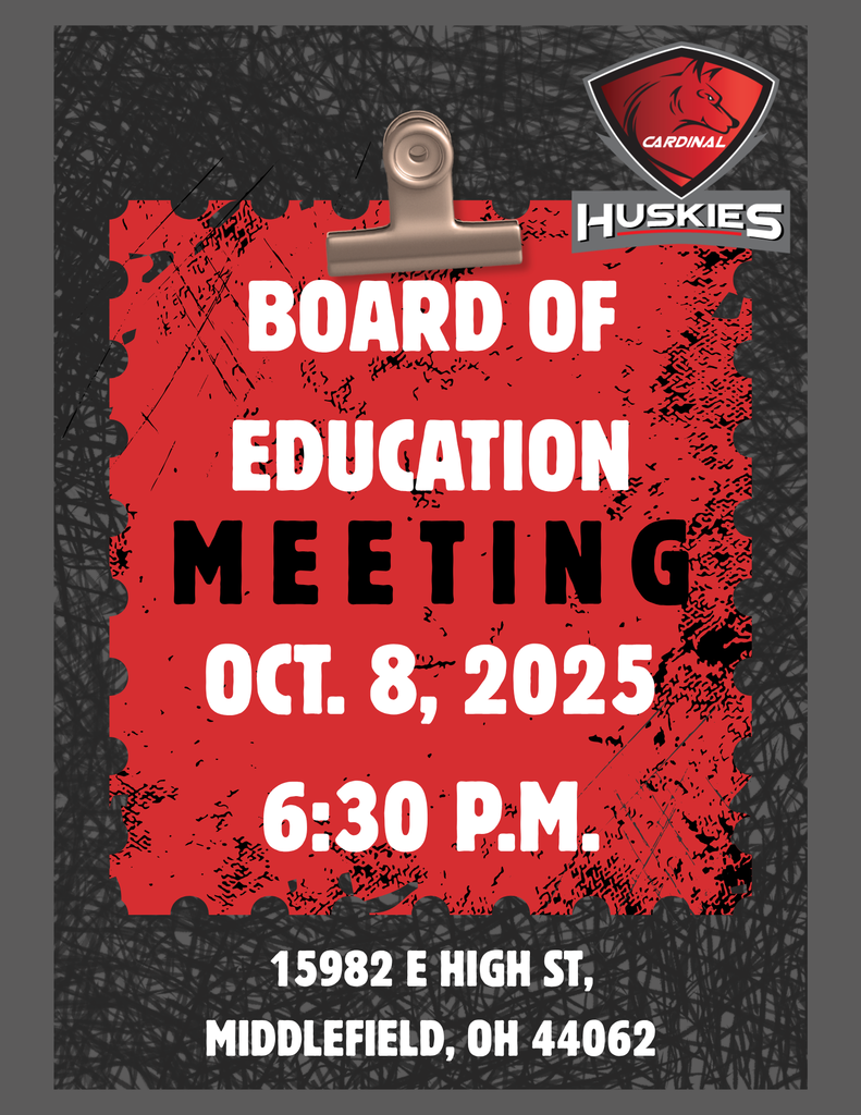 Board of Education Meeting Reminder - October 8th, 2025 at 6:30 p.m.