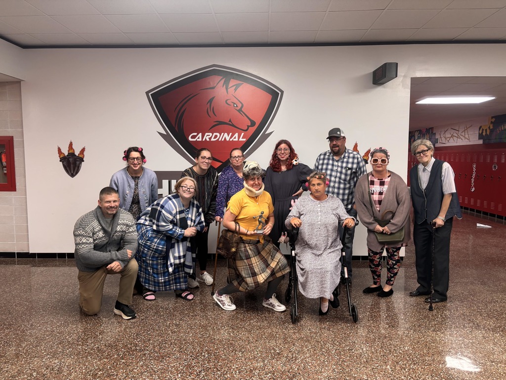 Homecoming Spirit Week: Senior Citizen Day for the Staff!