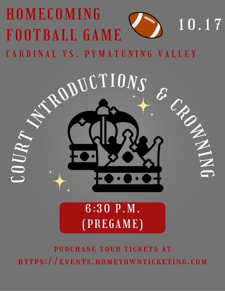 Homecoming Introductions and Crowning - Pregame on Oct. 17th
