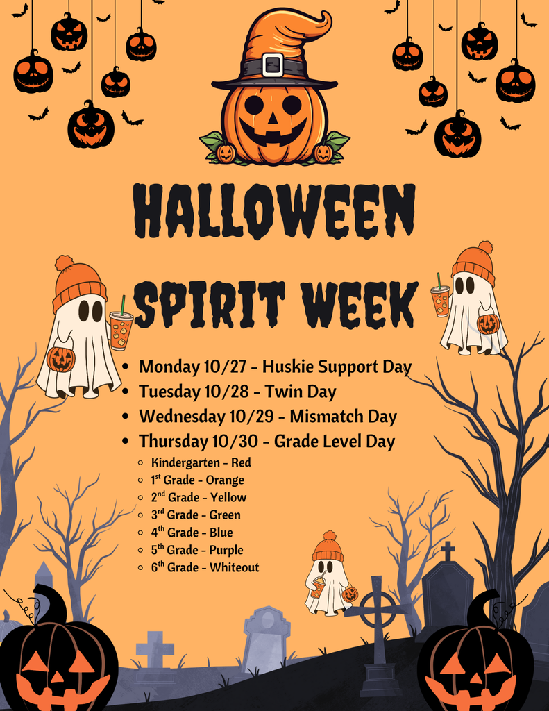 Halloween Spirit Week for CES Pups! - Oct. 27th - Oct. 31st