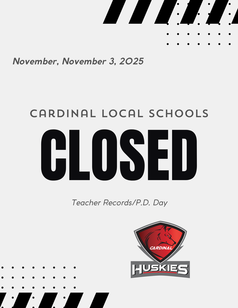 No School for Students - November 3, 2025. 