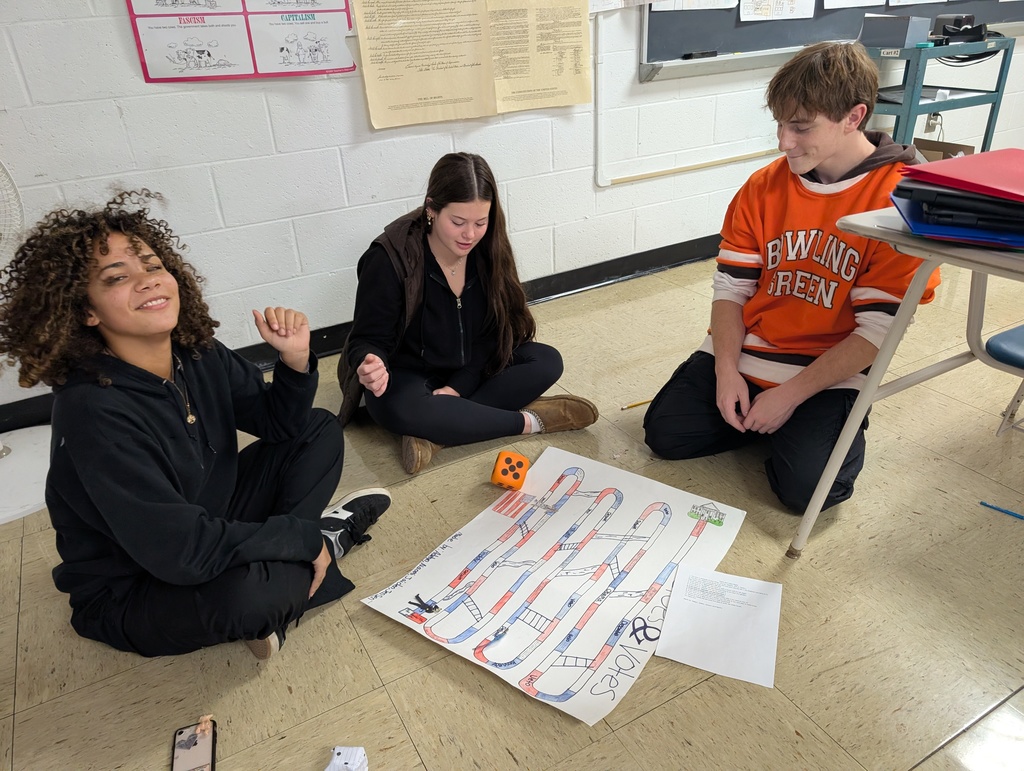 Mr. Kruse's Government Class created board games to show their knowledge of the branches of Government! 