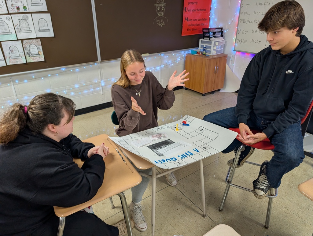 Mr. Kruse's Government Class created board games to show their knowledge of the branches of Government! 