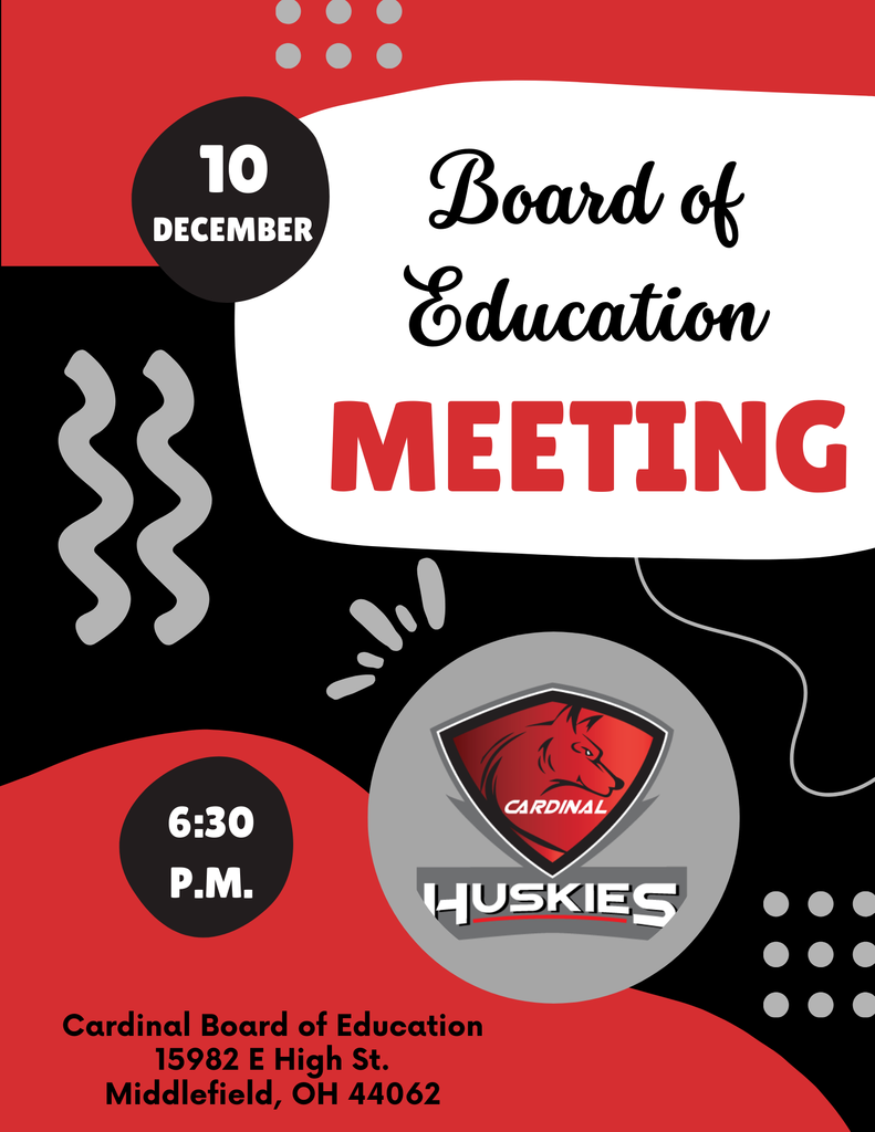 BOE Meeting - December 10th at 6:30 p.m.